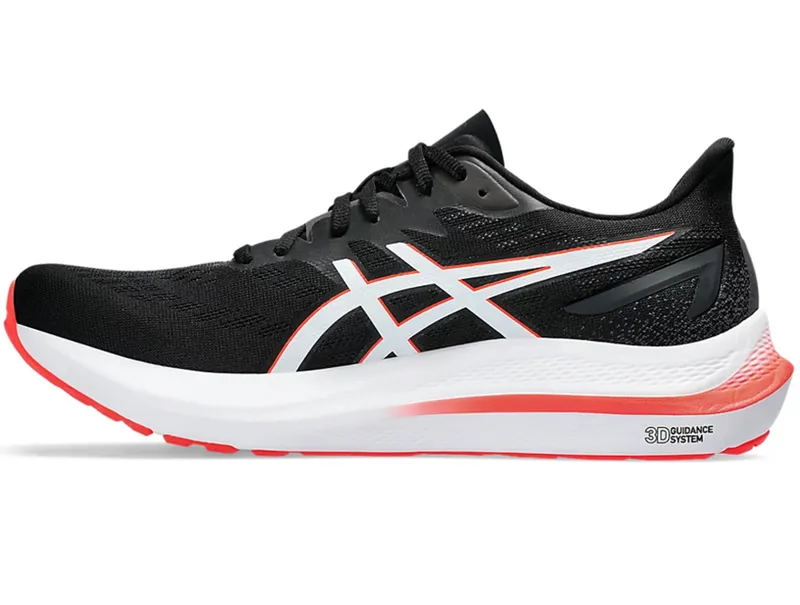 Asics Men's GT-2000 12 Running Shoes Black/Sunrise Red-1